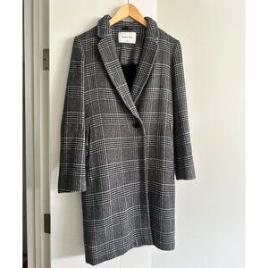 Babaton Plaid Wool/Cashmere Blend Coat